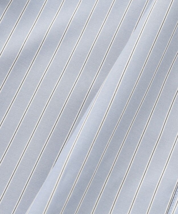 ANY SIS S 【洗える】クロップドシャツ ワンピース ブルーストライプ