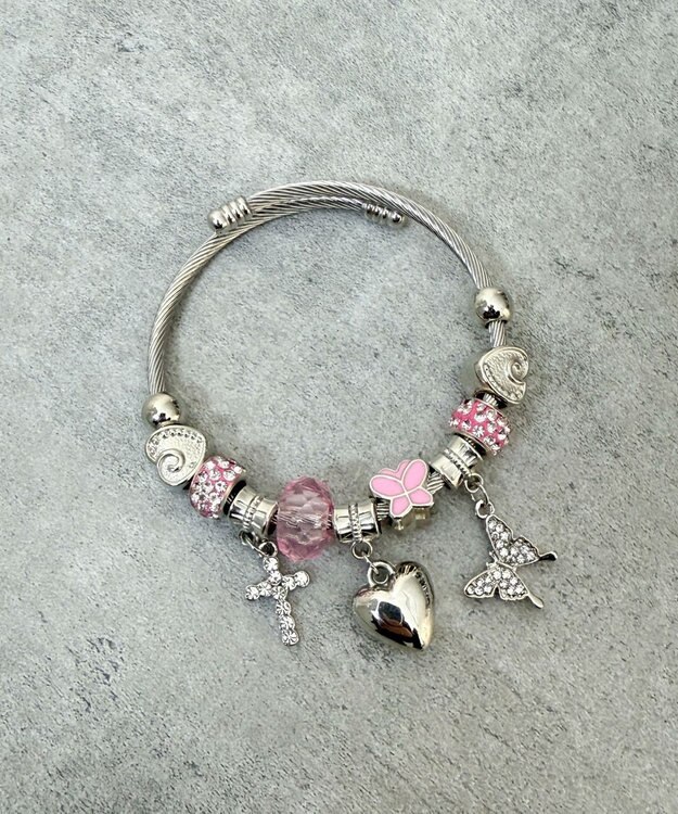 WEGO Lチャームブレス ライトピンク