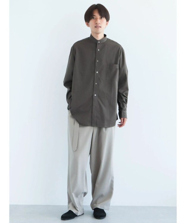 CRAFT STANDARD BOUTIQUE Ｔ／Ｒバンドカラーシャツ Mocha