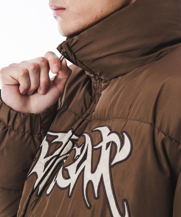 WEGO 【ユニセックス着用ITEM/MLサイズ展開】パファーグラフィックブルゾン ブラウン