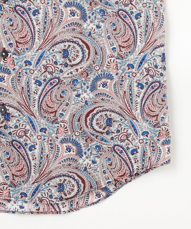 JOSEPH ABBOUD リバティプリント シャツ ワイン系5