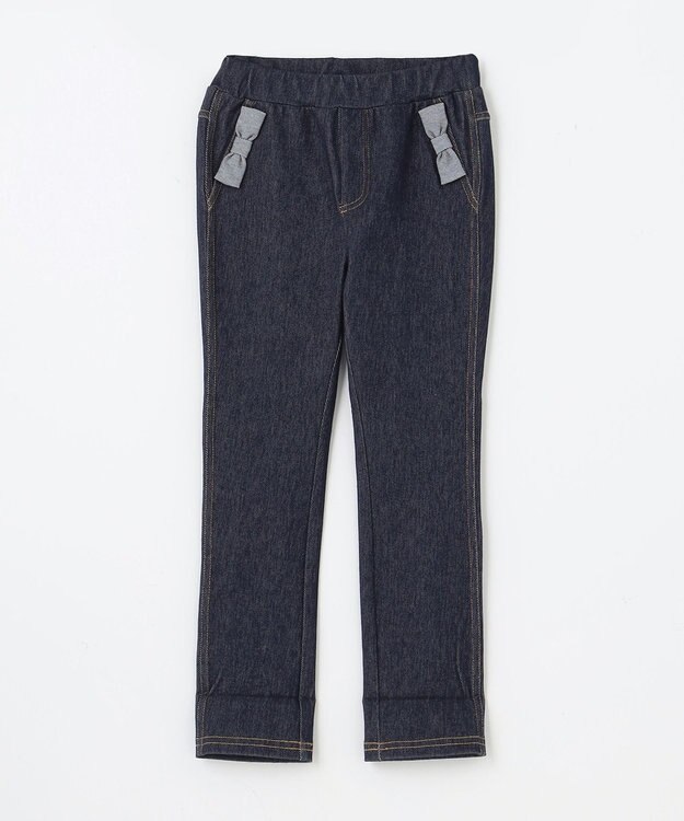 組曲 KIDS 【110-140㎝】デニムニット パンツ ネイビー