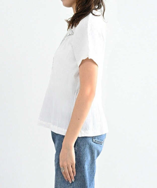 crêprie tsumori chisato creperie HAND PRINT T-SHIRT CHANDELIA クレプリ シャンデリアプリント ドルマンTシャツ WHITE