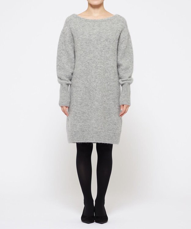 uncrave 【手洗い可】アルパカニット ワンピース（uncrave WHITE） ライトグレー