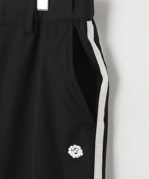 PW CIRCULUS 【撥水加工/ストレッチ】サイドストライプ ワイドパンツ ゴルフ ブラック系