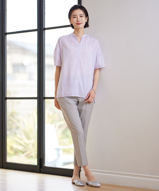 J.PRESS LADIES 【WEB限定】 ギャザー ミュール シルバー系