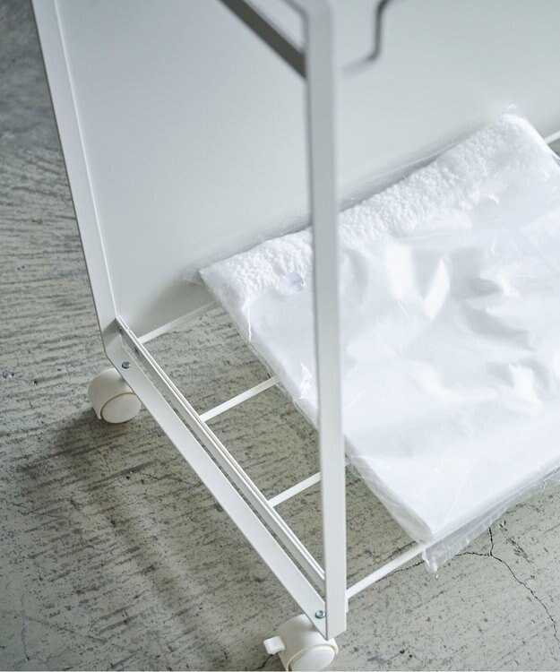 tower 目隠し分別ダストワゴン タワー 3分別  ホワイト ホワイト