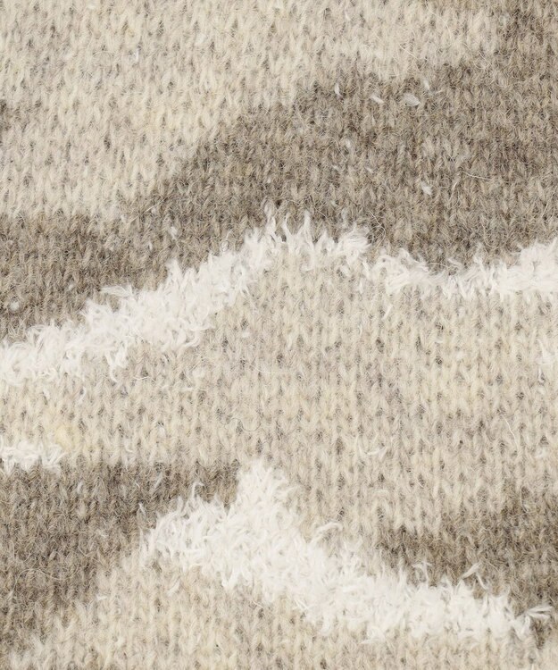 JOSEPH ABBOUD MOUNTAIN 【UNISEX】ラムウール×モールカモフラージュ ニットキャップ アイボリー系7