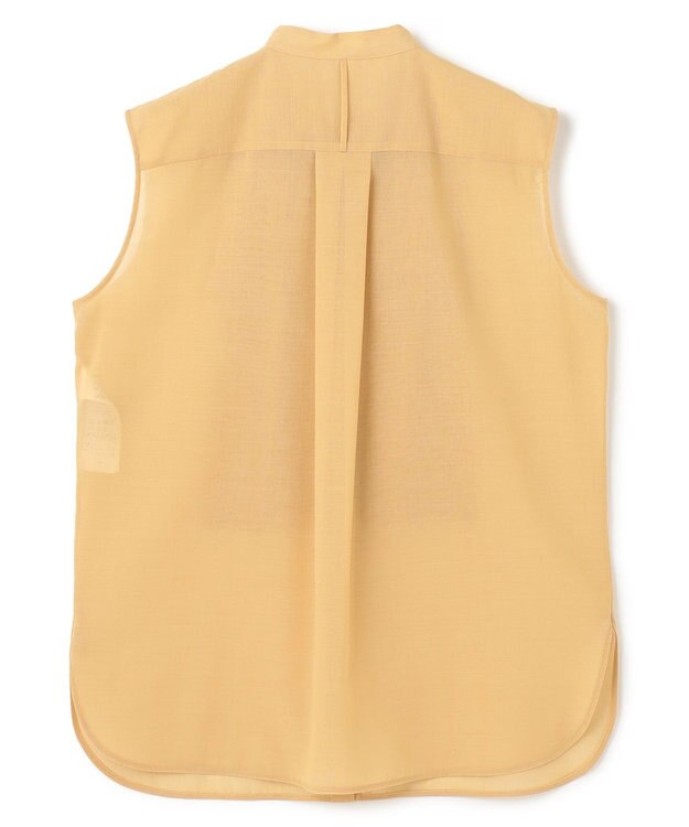 BEIGE， 【洗える】MOYE / シアーウールビックボウタイブラウス Mustard