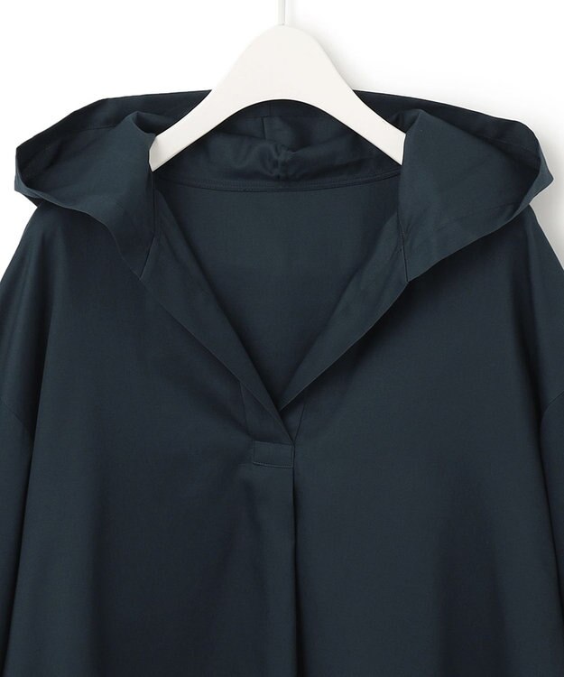 ICB 【洗える】コットンサテン プルオーバーブラウス パイングリーン系