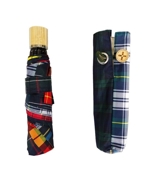 +RING 【プラスリング】【数量限定】【UVカット90%以上】レディース向け 晴雨兼用 折傘 CHK T1184 NEW COLLECTION マルチカラー