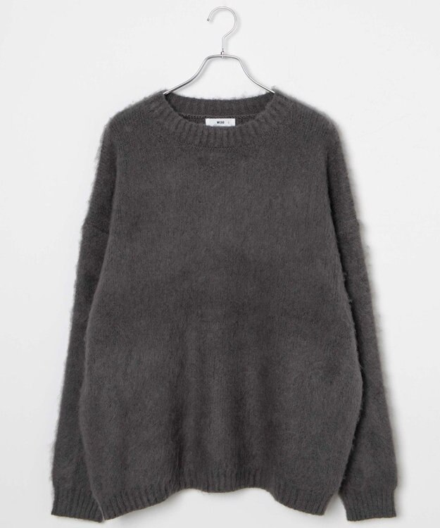 WEGO モヘアライクBIGプルオーバー ダークグレー