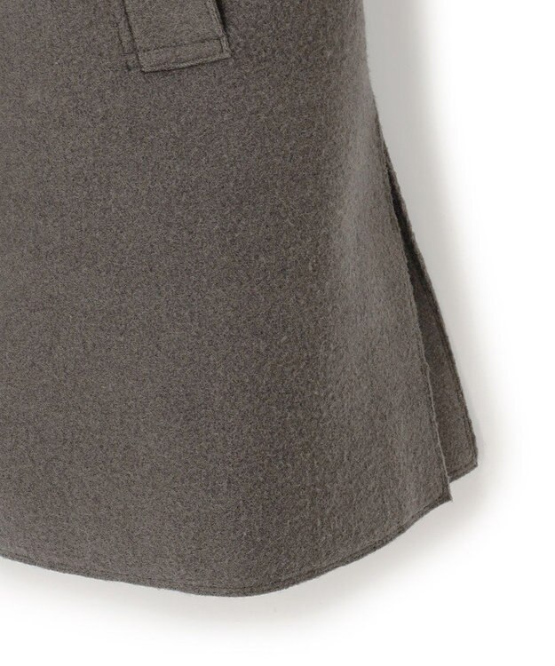 J.PRESS YORK STREET 【WOMEN】NEEDLE JERSEY マフラー付コート グレー系