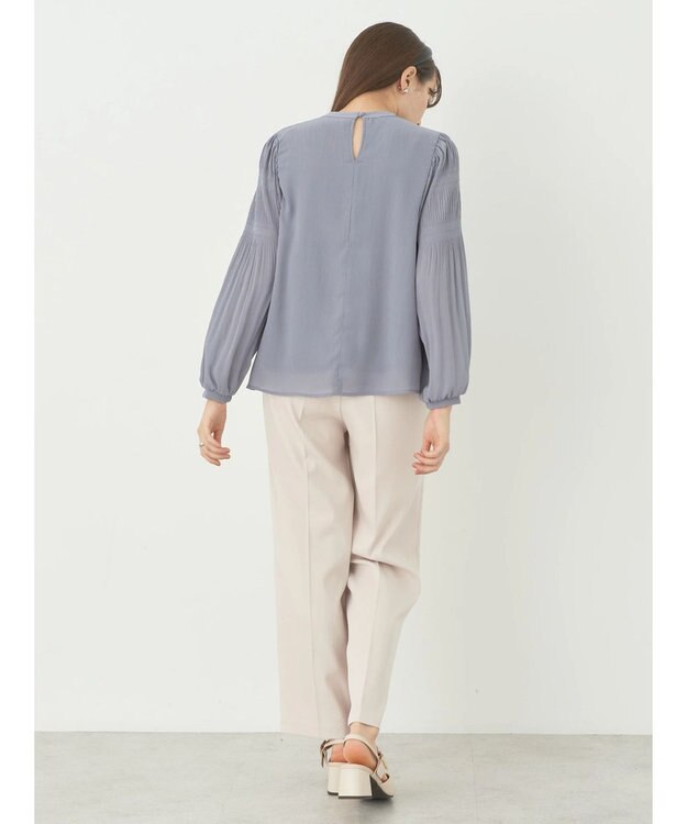 earth music&ecology マジョリカプリーツブラウス Sax