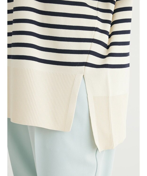 Green Parks かるい　ニットチュニック Border