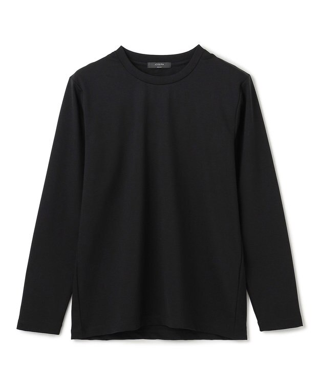 JOSEPH HOMME コンパクトストレッチジャージー　クルーネックカットソー ブラック系