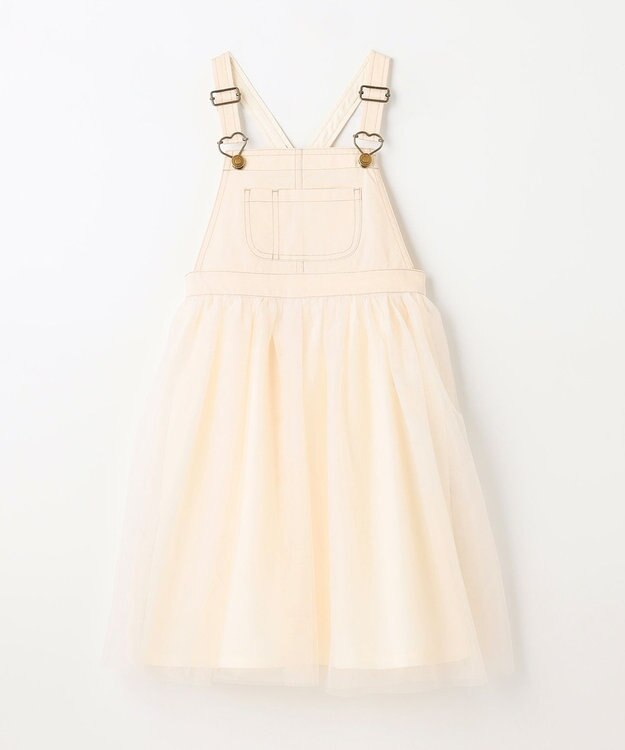 ANY KIDS チュール付き ジャンパースカート エクリュ