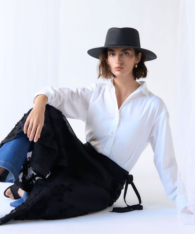 23区 S 【一部予約/見上愛さん着用/VERY掲載】CANCLINI シャーティング ベーシックシャツ ホワイト系