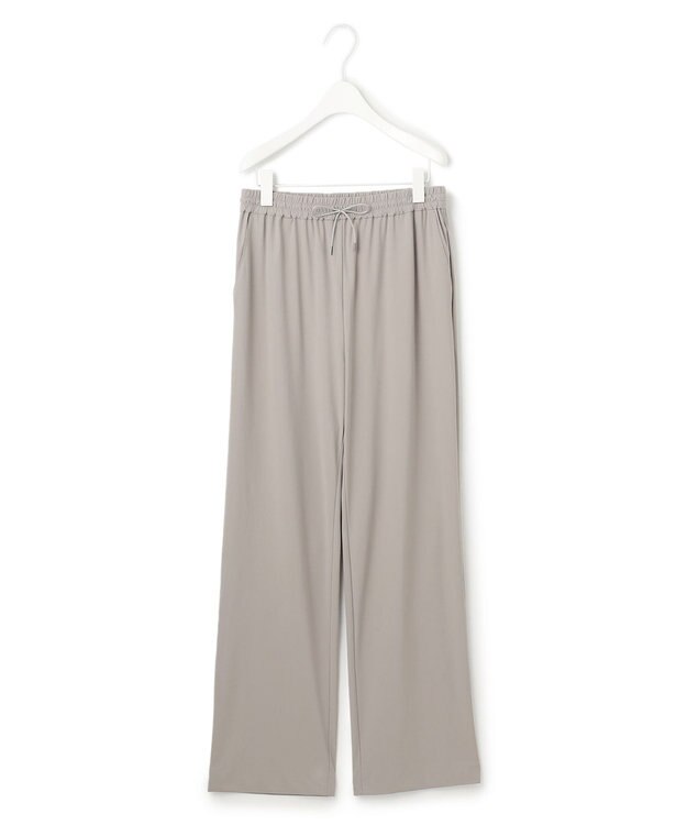 ICB 【接触冷感・UVカット・速乾・洗える】マットスキューバ セミワイドパンツ ライトオリーブ系