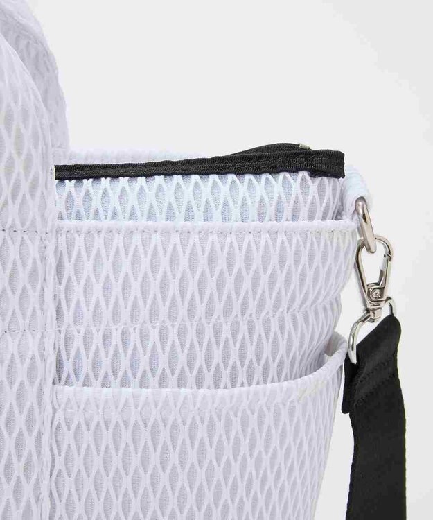 TOPKAPI 【Breath TOPKAPI】ポリメッシュ ショルダー付き トートバッグ ホワイト