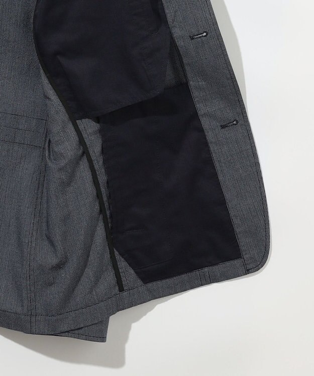 JOSEPH ABBOUD 夏ブルゾン【JAPANファブリック/清涼/軽量】ダブルワッシャーストレッチ ブルゾン ネイビー系