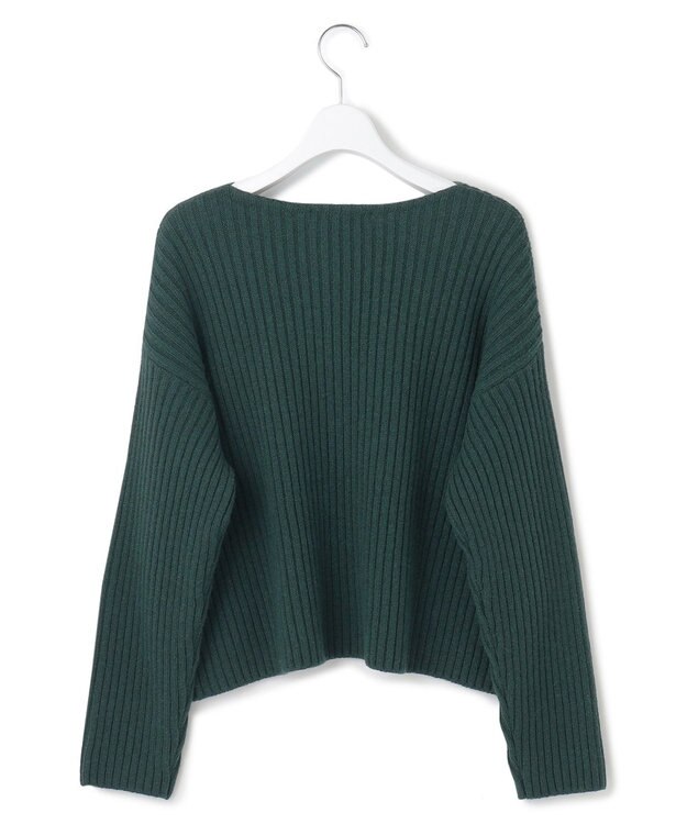 23区 【Oggi2月号掲載/洗える】カシミヤブレンド クロップド ニット グリーン系