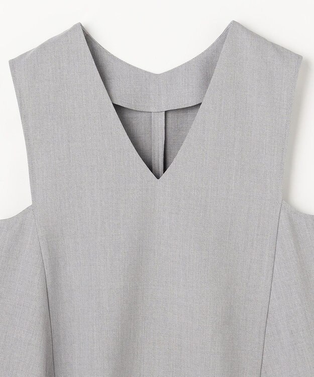 ANY 【2SET】ハンサムジレ×ワイドパンツセット シャンブレーグレー