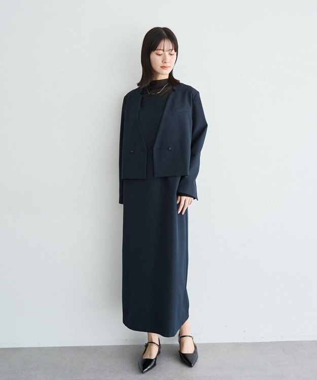 YECCA VECCA 【2点SET】ショートジャケットセットキャミワンピース Light Beige