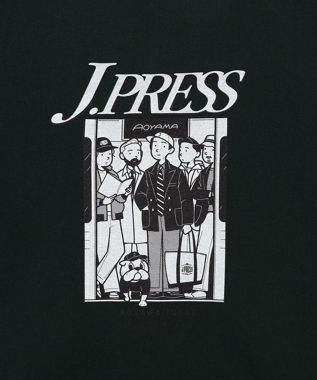 J.PRESS MEN 【AaronChang】【UNISEX】プリント Tシャツ グリーン系