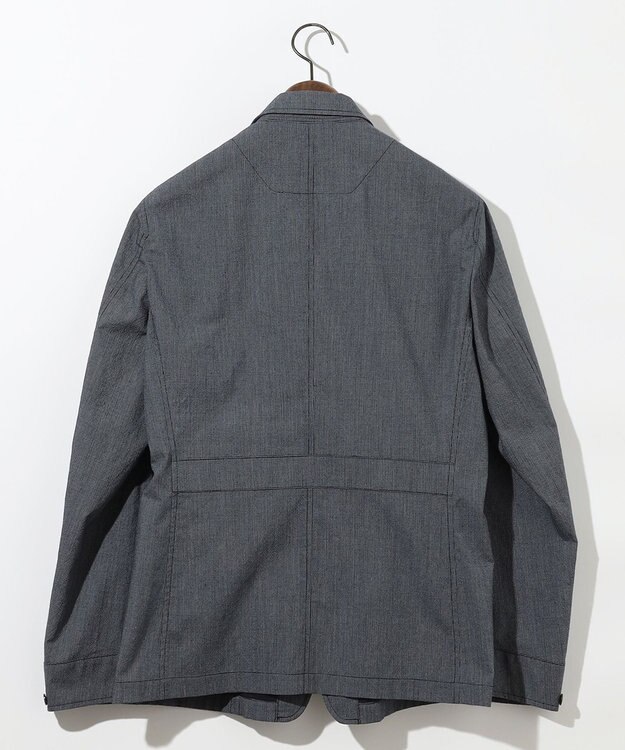 JOSEPH ABBOUD 夏ブルゾン【JAPANファブリック/清涼/軽量】ダブルワッシャーストレッチ ブルゾン ネイビー系