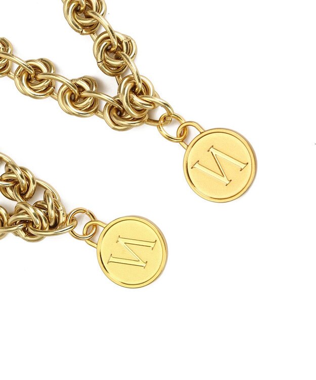 style code 【VerdeVari/ヴェルデヴァリ】コインパーツ付チェーンショルダーベルト KNOT CHAIN