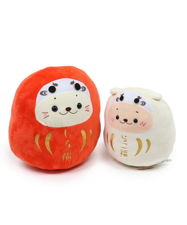 Mother garden しろたん お座り らっこいぬ 白だるま 《らこ福》 ぬいぐるみ 20cm お座りぬいぐるみ ぬいぐるみ マスコット お座り だるま 縁起物 お正月 新年 あざらし アザラシ かわいい キャラクター マザーガーデン 白~オフホワイト