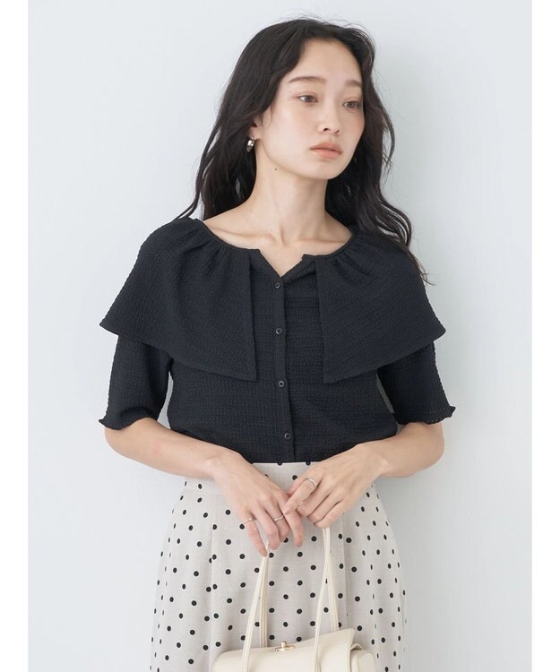 earth music&ecology ビッグカラーカットプルオーバー Black