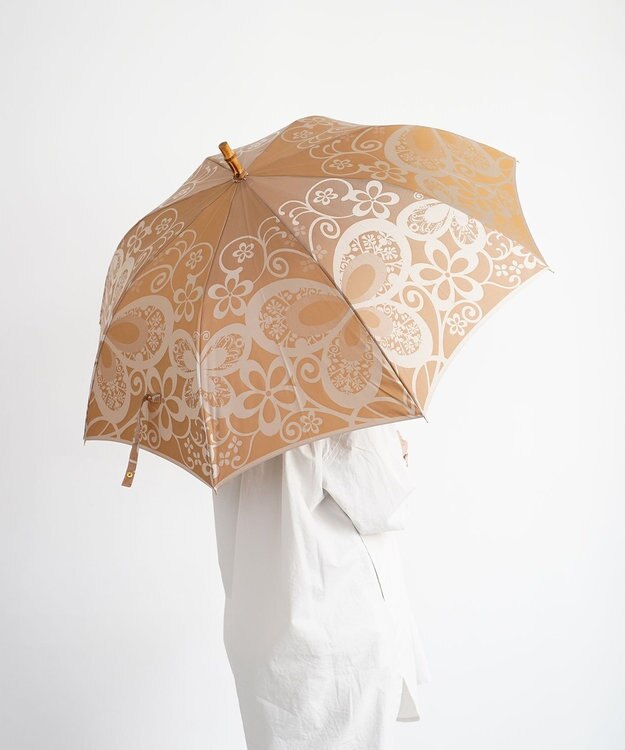 槇田商店 Kirie 蝶々 ハニーマスタード 長傘 カラシ