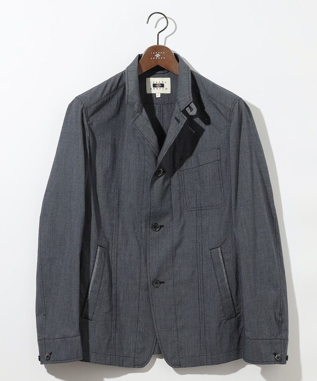 JOSEPH ABBOUD 夏ブルゾン【JAPANファブリック/清涼/軽量】ダブルワッシャーストレッチ ブルゾン ネイビー系