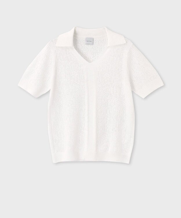 Paul Smith 【洗える】アイレット スキッパー ニット ホワイト
