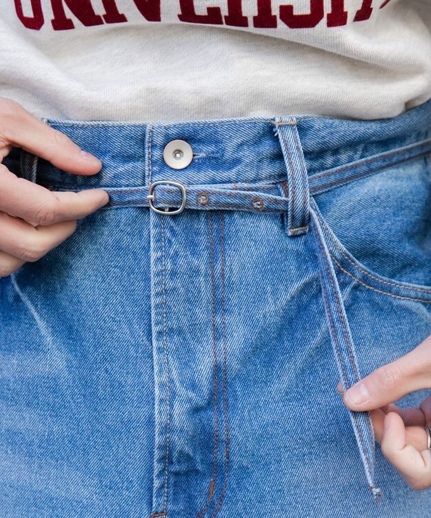 WEGO 【ユニセックス着用ITEM/】スーパーバギージーンズ デニム淡加工色