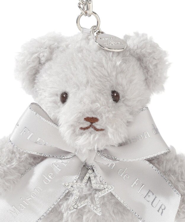 Maison de FLEUR スターリボンＦＬＥＵＲ　ＴＥＤＤＹチャーム Gray