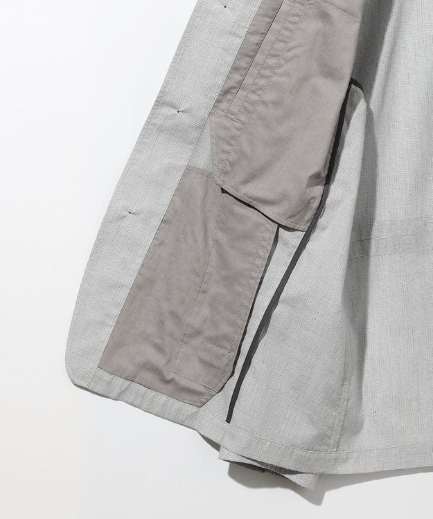 JOSEPH ABBOUD 夏ブルゾン【JAPANファブリック/清涼/軽量】ダブルワッシャーストレッチ ブルゾン ライトグレー系