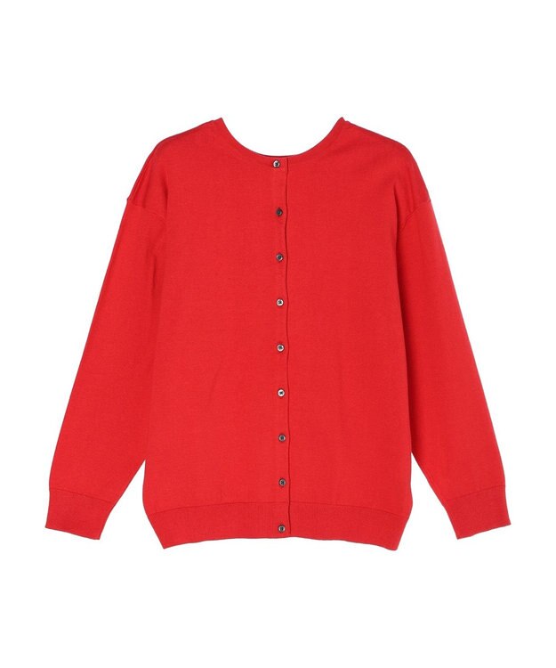 CRAFT STANDARD BOUTIQUE ２ＷＡＹクルーネックニットカーディガン Red