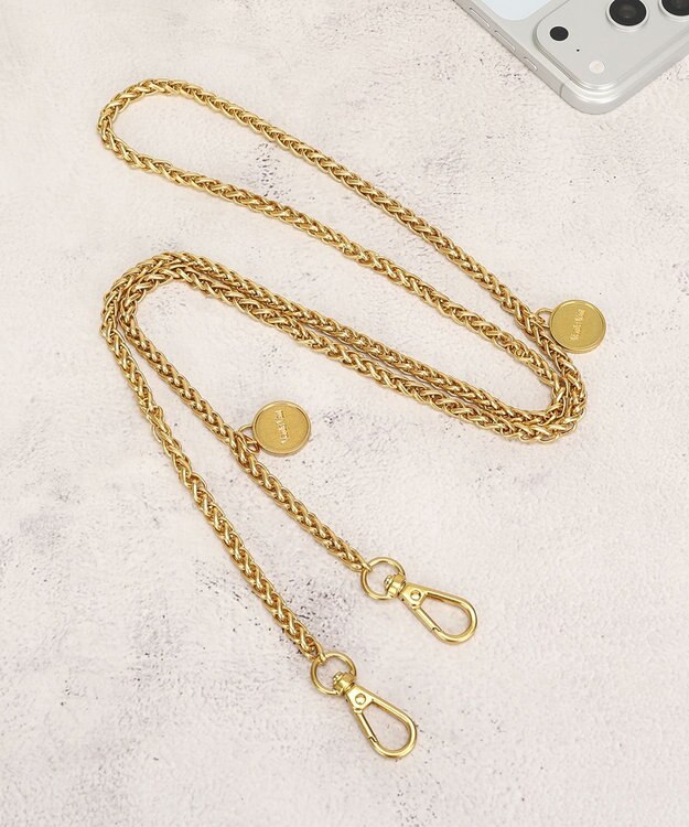 style code 【VerdeVari/ヴェルデヴァリ】コインパーツ付チェーンショルダーベルト WHEAT CHAIN