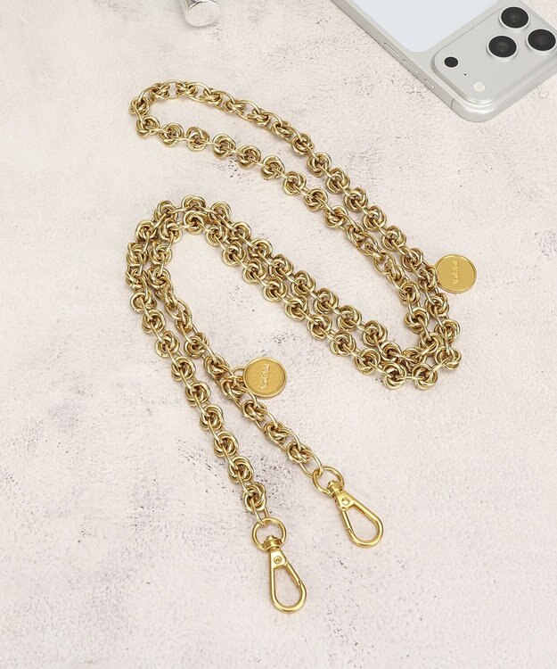 style code 【VerdeVari/ヴェルデヴァリ】コインパーツ付チェーンショルダーベルト KNOT CHAIN