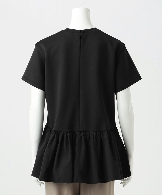 23区 L 【R(アール)】スキューバ ペプラムブラウス ブラック系