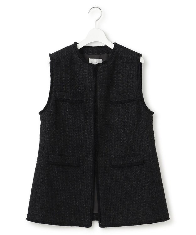 23区 L 【一部店舗限定】ファンシーツイード ジレ ネイビー系