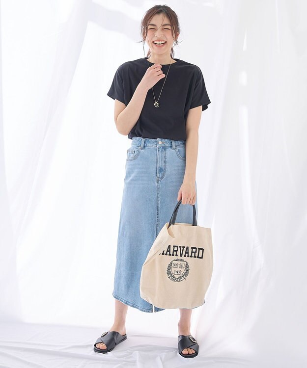 ANY エニィファンクションフレンチスリーブTシャツ ブラック