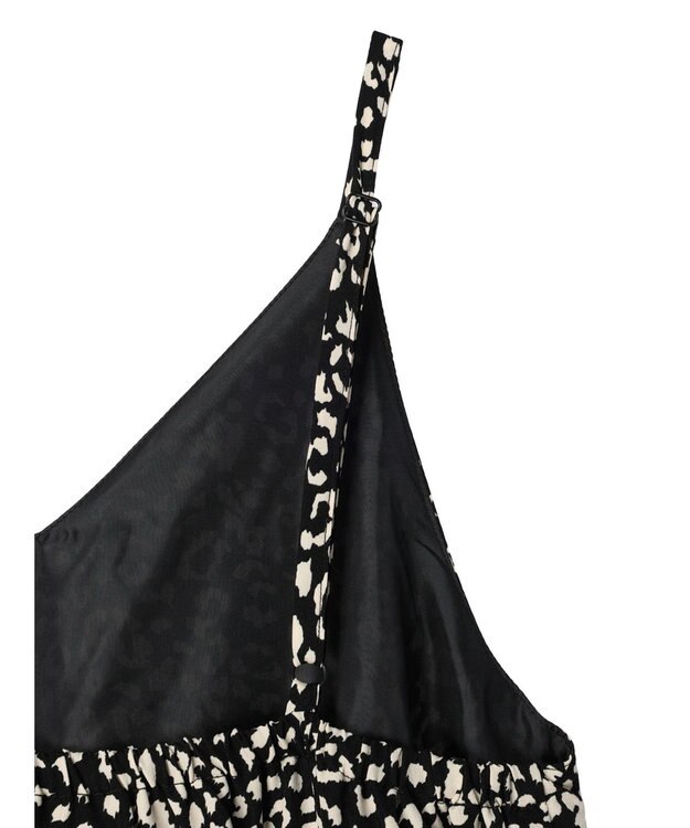 Green Parks ・ＥＬＥＮＣＡＲＥ　ＤＵＥ　レオパードキャミワンピ Black