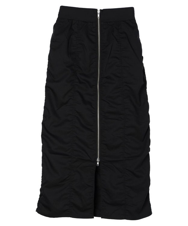 Green Parks ・ＥＬＥＮＣＡＲＥ　ＤＵＥ　シャーリングＷーＺＩＰスカート Black