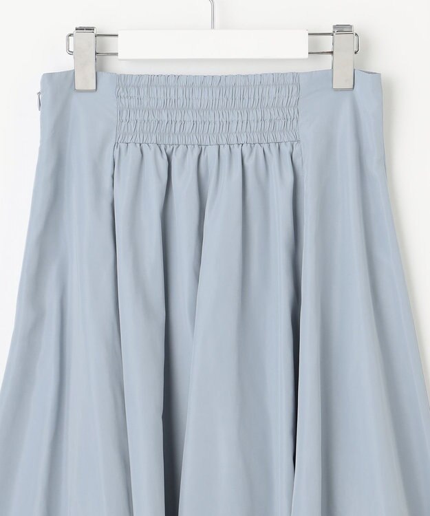 Feroux 【セットアップ対応・洗える】タフタフレア スカート ブルー系