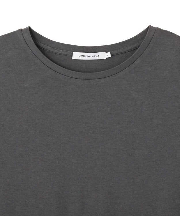 AMERICAN HOLIC 裾レースノースリーブプルオーバー Charcoal Gray