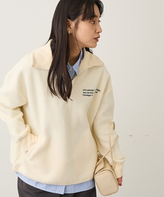 CRAFT STANDARD BOUTIQUE 起毛ハーフジッププルオーバー Ivory